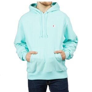 CHAMPION Reverse Weave Waterfall Green Mens Hoodie size XS